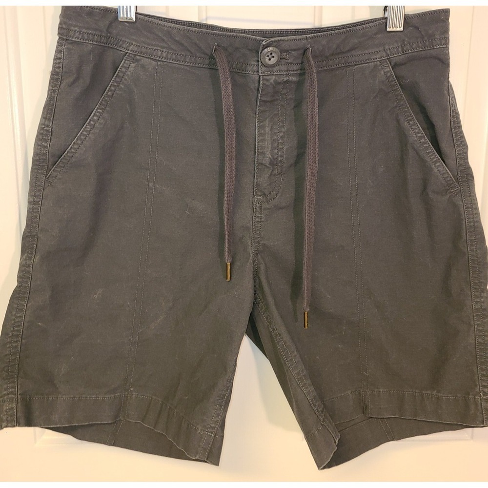 Eddie Bauer Womens Mid Rise Drawstring Gray Outdoor Active Shorts Size 6 Hike